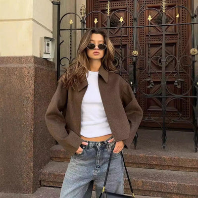 Retro Herbstmantel Damen | Doppelreihiger Mantel