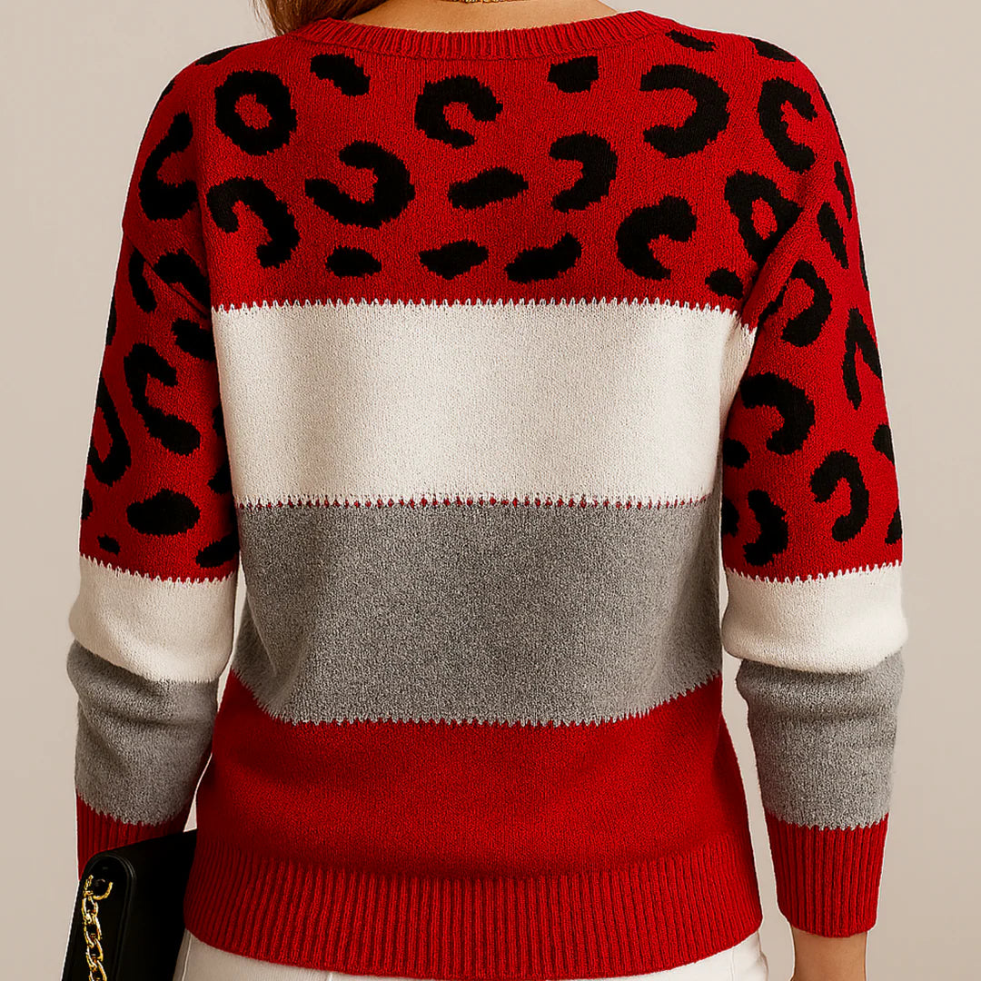 NOIR & ROSE™ | Leopard Elegance Sweater
